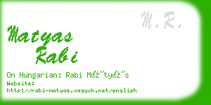 matyas rabi business card